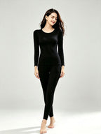 Thermal underwear set with standing collar