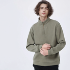 Padded sweatshirt with zipper, cotton