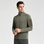 Men's sweatshirt with zipper and stand-up collar