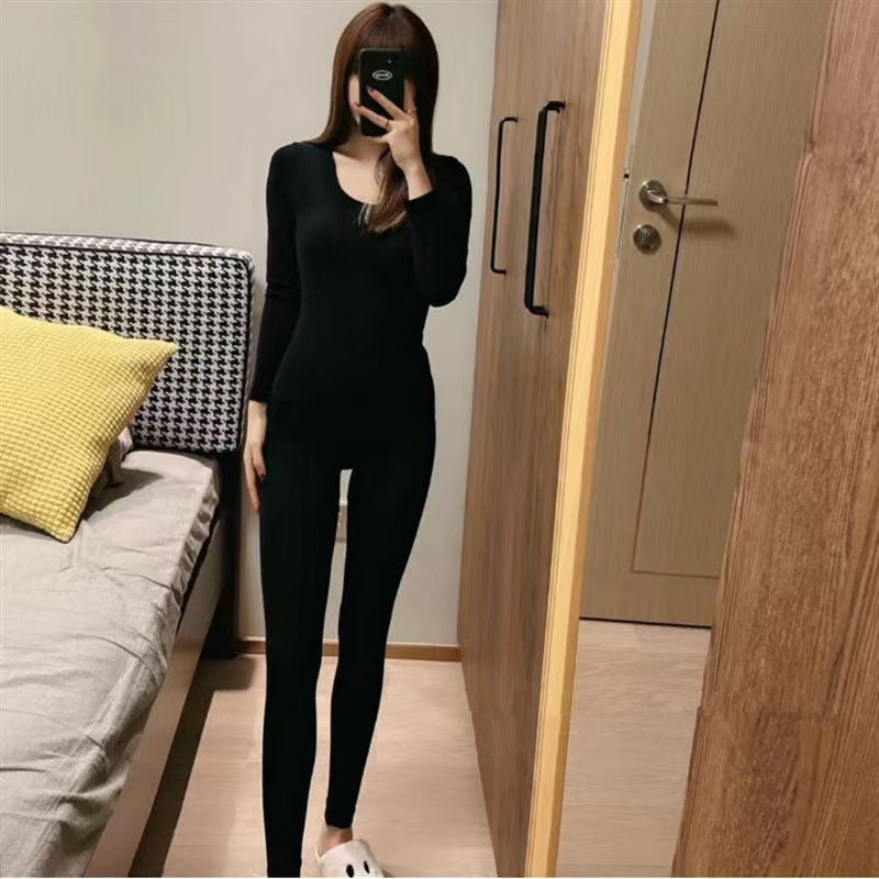 Ladies' thermal underwear set, ultra-thin, warming