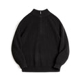 Men's vintage-style knitted sweater with zipper