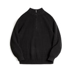 Men's vintage-style knitted sweater with zipper