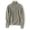 High-quality wool sweater with zipper