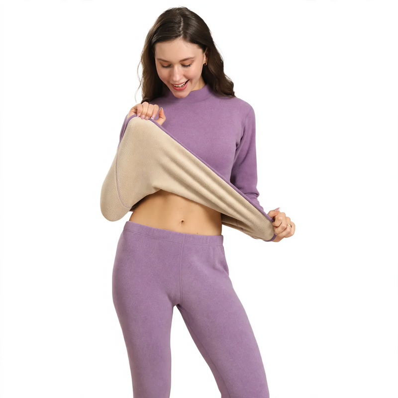 Thermal underwear set, lamb fleece imitation, extra thick