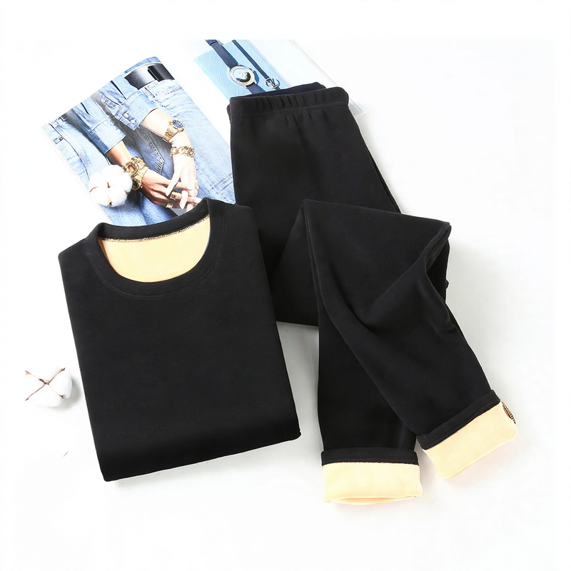 Padded thermal underwear set for men, big sizes