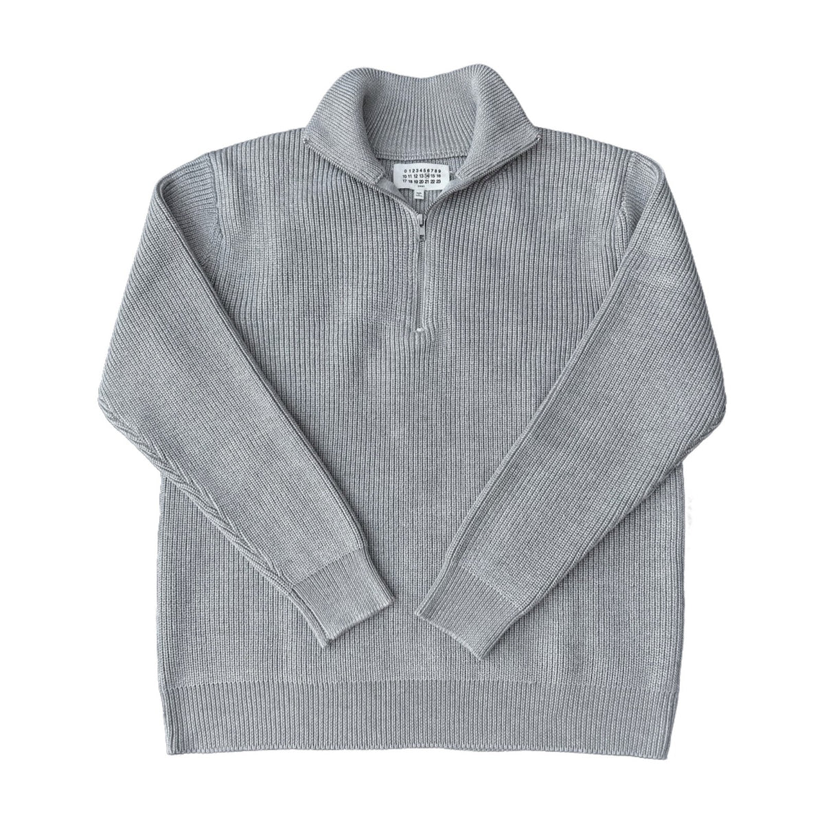 Unisex knitted sweater with zipper, cotton blend