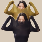 Women's thermal underwear set, ultra-thin, round neckline