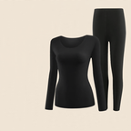 Seamless Thermal Underwear Set, Round Neck