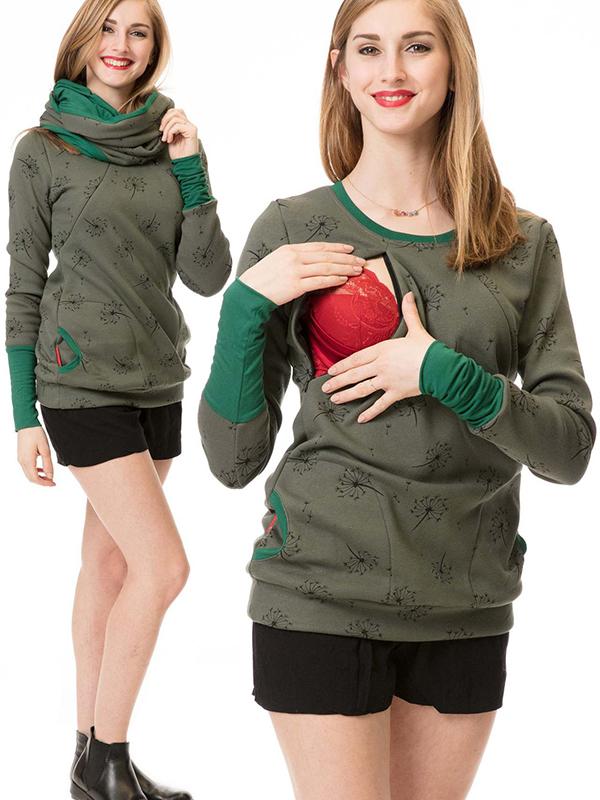 Fashion Glam | Maternity Chaps, Nurse Sweatshirts, Floral Print, Bags, Zipper, Nursing Clothing