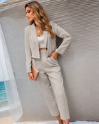 Fashion Glam | Classic Two-Piece Blazer Set for Women