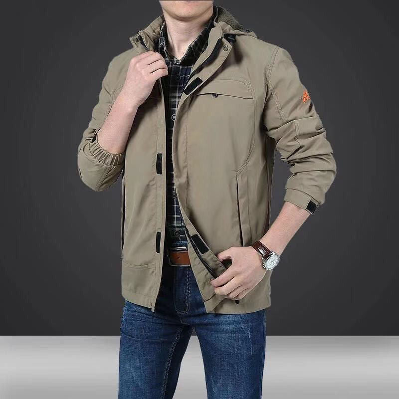 Men's lightweight technical field jacket with multifunctional pockets and adjustable hem Fashion Glam
