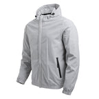 Men's Minimalist Outdoor Hooded Jacket with Mesh Lining, Elastic Cuffs and Water-Repellent Surface Fashion Glam
