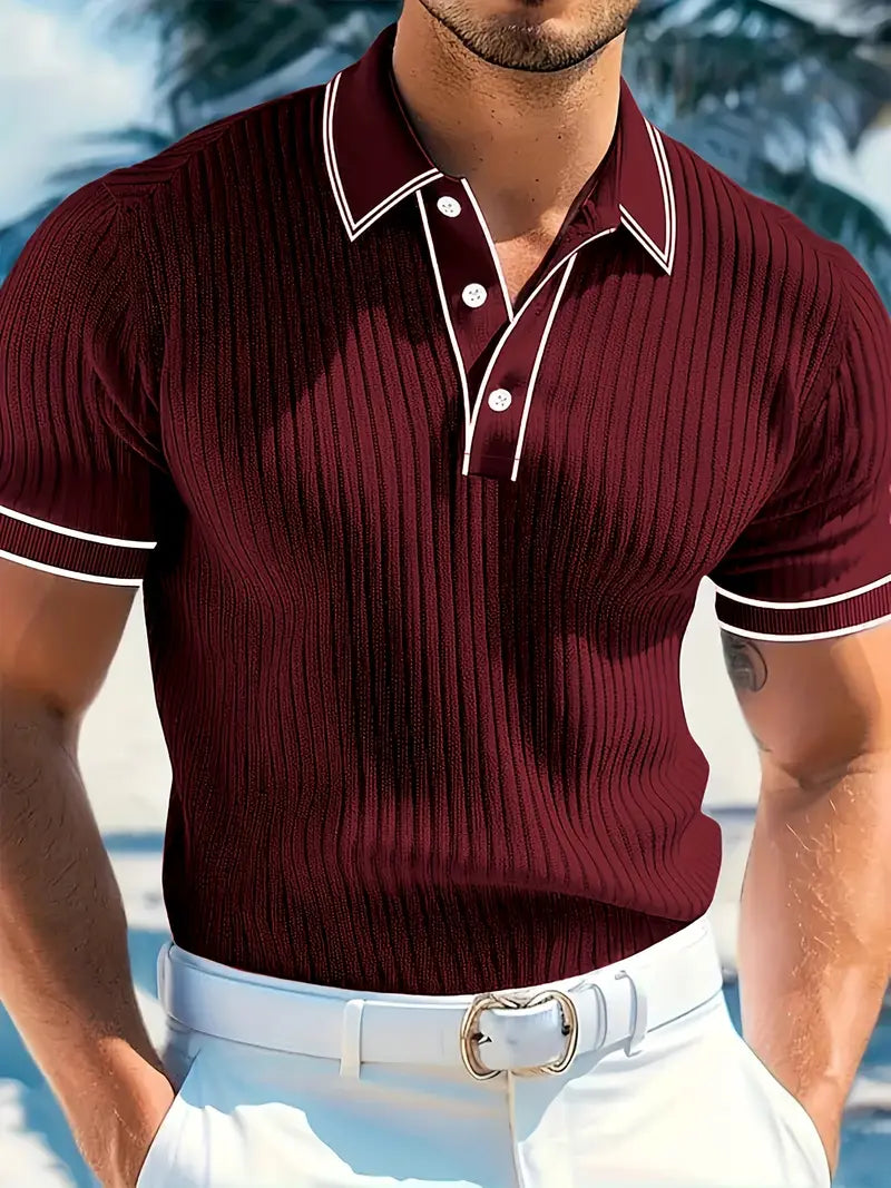 JASON – MODERN RIBBED POLO SHIRT