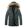 Men's Waterproof Winter Parka with Removable Faux Fur Hood and Thermal Insulation Fashion Glam
