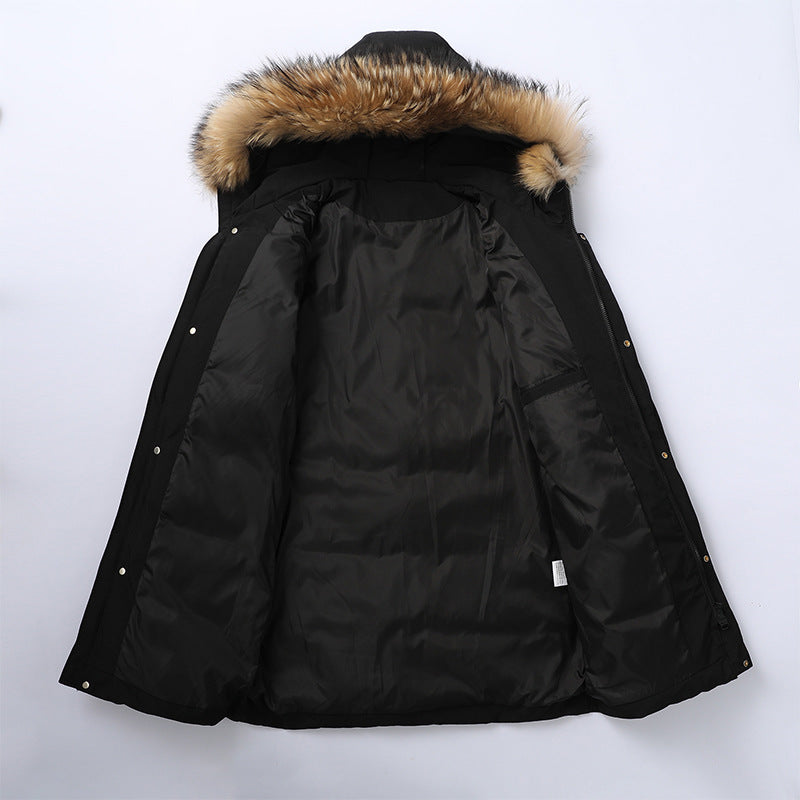 Men's Waterproof Winter Parka with Removable Faux Fur Hood and Thermal Insulation Fashion Glam