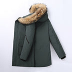 Men's Waterproof Winter Parka with Removable Faux Fur Hood and Thermal Insulation Fashion Glam