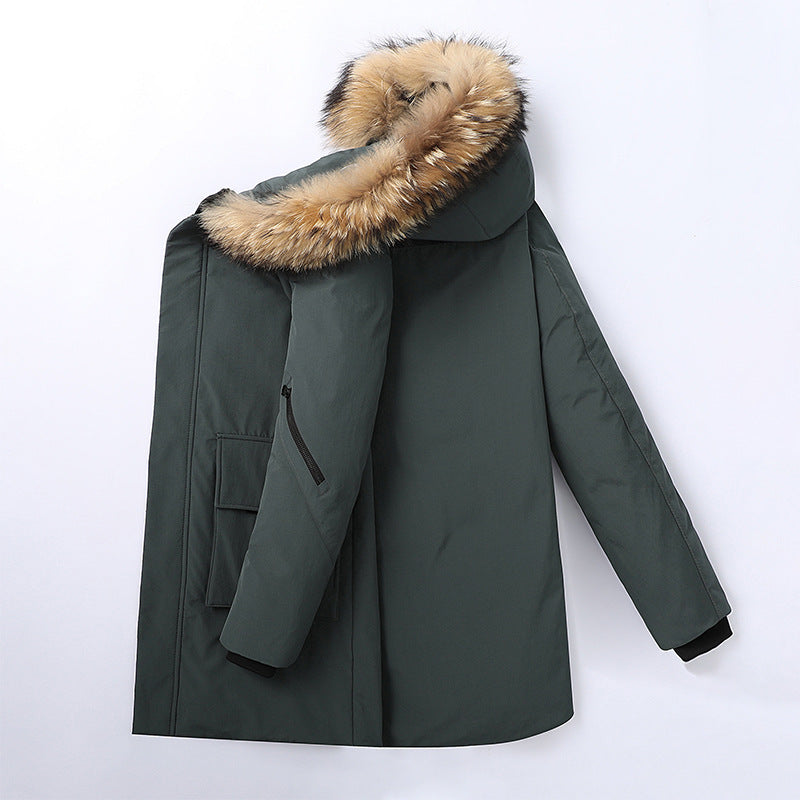 Men's Waterproof Winter Parka with Removable Faux Fur Hood and Thermal Insulation Fashion Glam