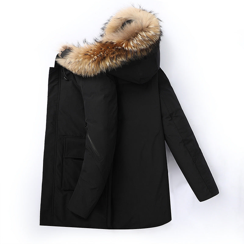 Men's Waterproof Winter Parka with Removable Faux Fur Hood and Thermal Insulation Fashion Glam