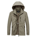 Men's Breathable Softshell Hybrid Jacket with Hood, Micro Fleece Lining and Zipper Chest Pocket Fashion Glam