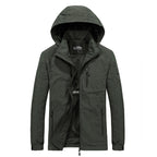 Men's Breathable Softshell Hybrid Jacket with Hood, Micro Fleece Lining and Zipper Chest Pocket Fashion Glam