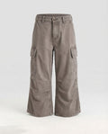 Women's Cargo Culotte with wide leg, low-rise waistband and patch pockets Fashion Glam