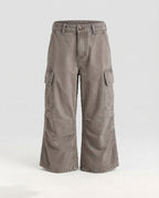 Women's Cargo Culotte with wide leg, low-rise waistband and patch pockets Fashion Glam