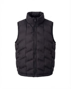 Women’s lightweight padded quilted vest with ergonomic chevron quilting and two-way zipper