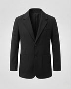Men's Oversized Blazer with Patch Pockets and Two-Button Front Fashion Glam