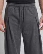Men's High-Waisted Pleated Pants with Double Pleat and Wide Palazzo Leg Fashion Glam