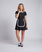 Women's costume as a playful maid with ruffles and lace details Fashion Glam