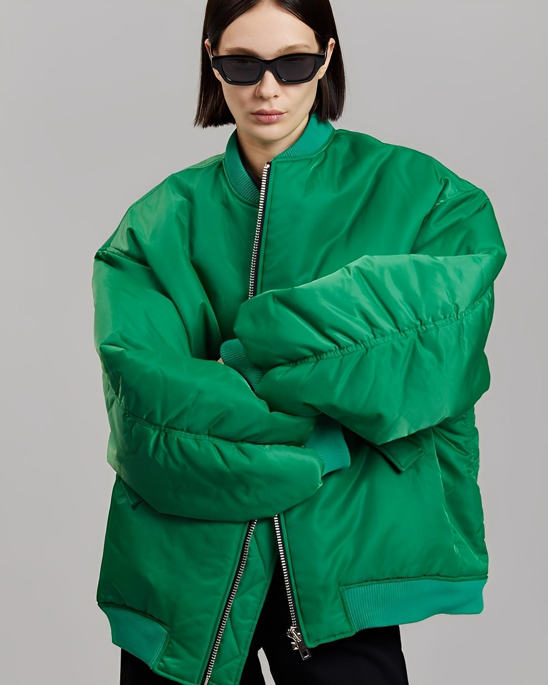 Fashion Glam | Casual Oversize Bomber Jacket for Women
