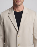 Men's Oversized Blazer with Patch Pockets and Two-Button Front Fashion Glam