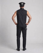 Men's Police Costume with Sleeveless Top and Accessories Fashion Glam