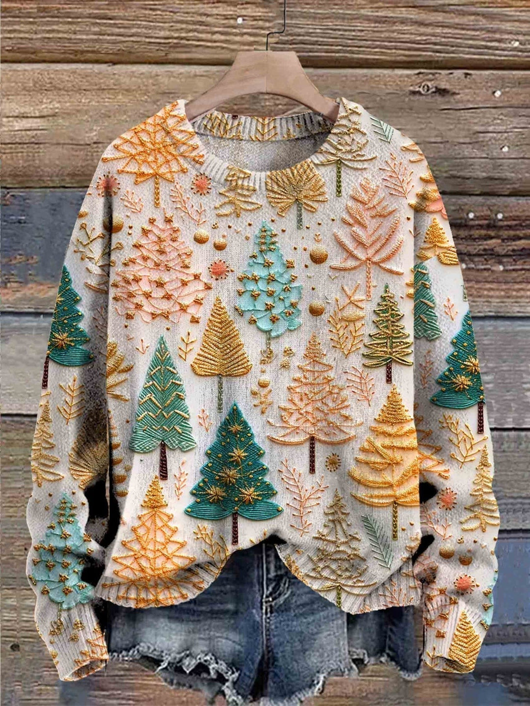 EMILIA – FESTIVE TREE KNIT SWEATER