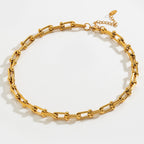 Fashion Glam | Horseshoe Necklace U Shaped Clasp Thick Chain