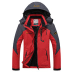 Men's three-layer thermo trekking jacket with removable hood and high-pile fleece lining Fashion Glam