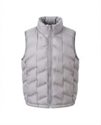 Women’s lightweight padded quilted vest with ergonomic chevron quilting and two-way zipper