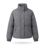 Ladies nan short urban quilted jacket with hood insert, flap pockets, and soft thermal lining
