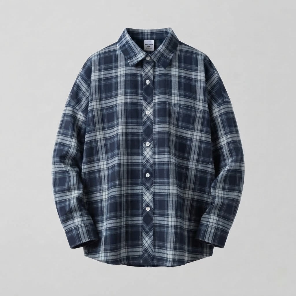 Ladies Casual Checked Short Sleeve Shirt Fashion Glam