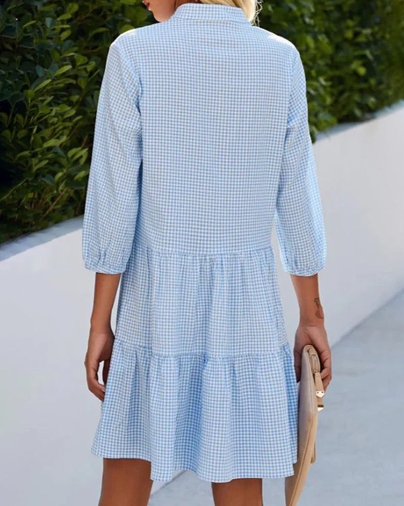 AMOURA – BREEZY PLAID SUNDRESS