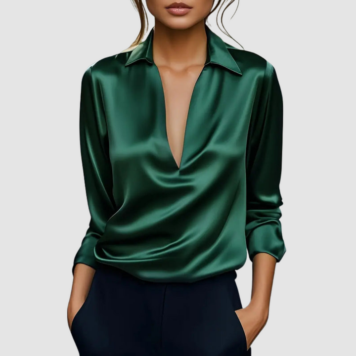 Astrid™ Elegant Satin Blouse