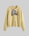 Women Plush Short Cardigan with Round Neck and Raglan Sleeves Fashion Glam