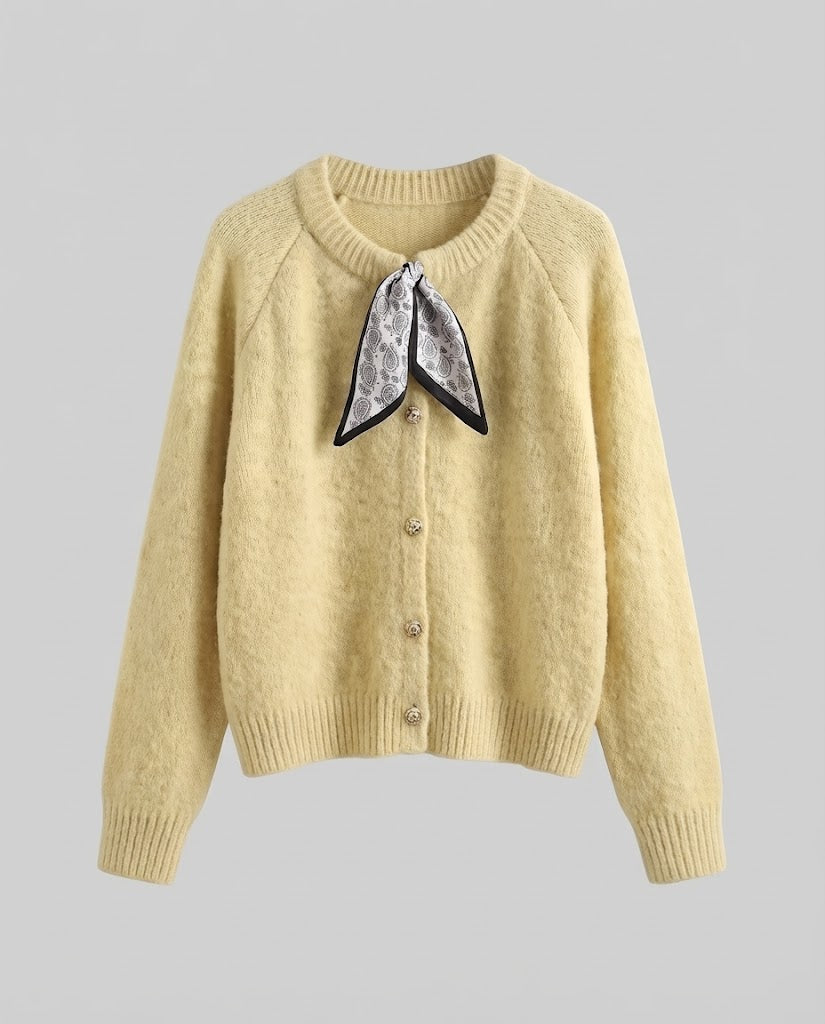 Women Plush Short Cardigan with Round Neck and Raglan Sleeves Fashion Glam