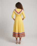 Women Elegant Maxi Dress with Ruffles Fashion Glam