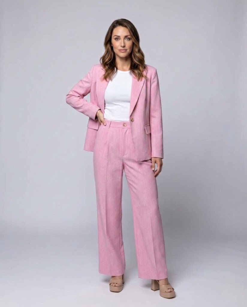 Women's Two-Piece Blazer and Palazzo Pants Set Fashion Glam
