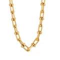 Fashion Glam | Horseshoe Necklace U Shaped Clasp Thick Chain