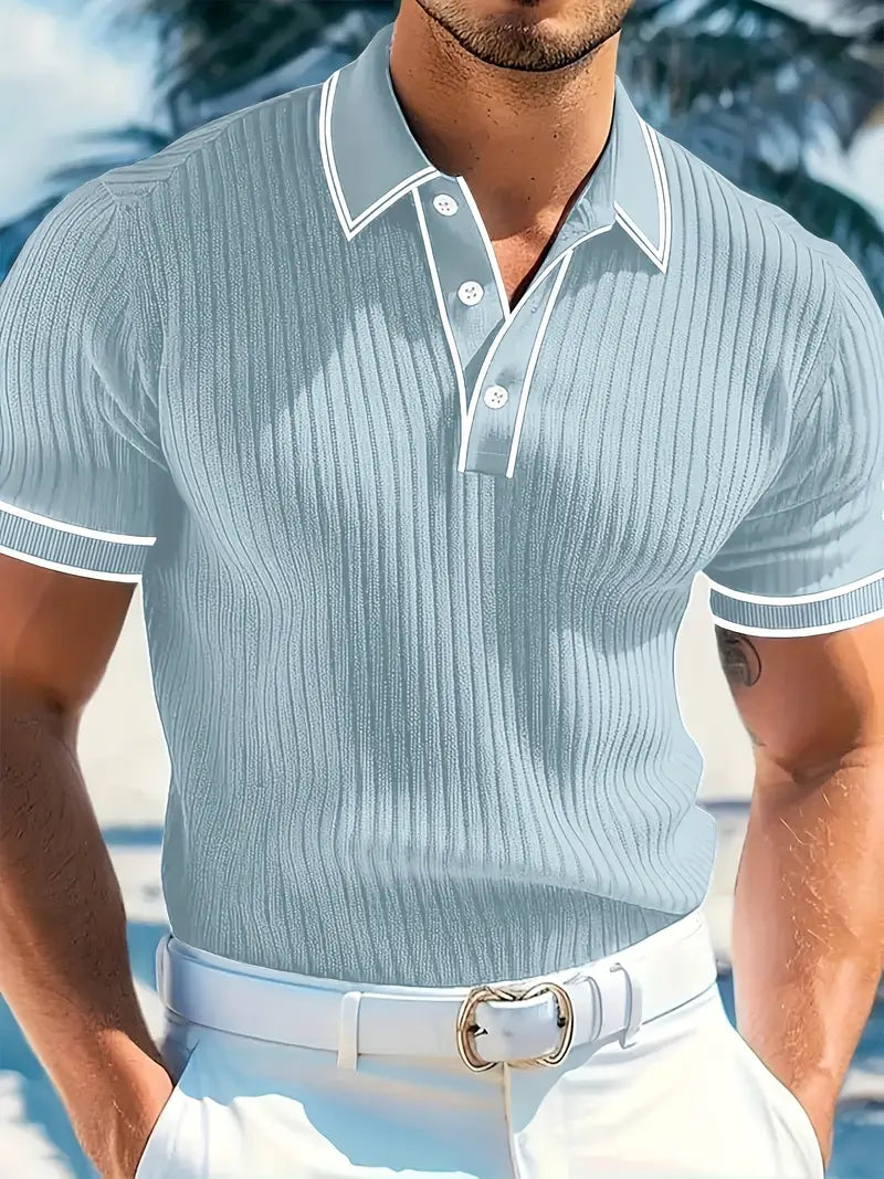 JASON – MODERN RIBBED POLO SHIRT