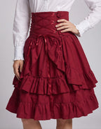 Ladies' Festive Ruffle Skirt with Lacing Detail Fashion Glam
