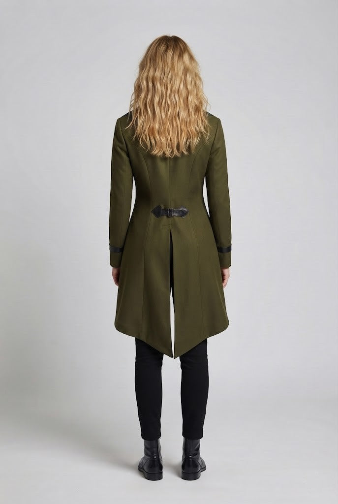 Women’s historical costume with elegant tailcoat and luxurious accessories Fashion Glam