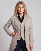 Women's Elegant Fashion Glam Jacket with Opulent Lace Embellishments Fashion Glam